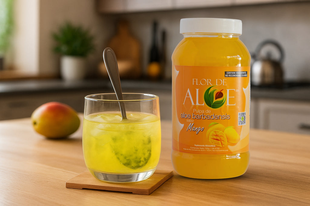 Pulpa de Aloe Vera 3 Pack Natural, Mango y Manzana | Flor de Aloe