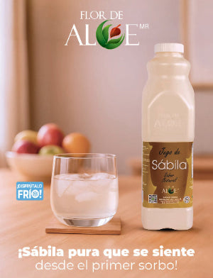 Jugo de Sábila Natural 99% Aloe Vera 1 Litro | Flor de Aloe