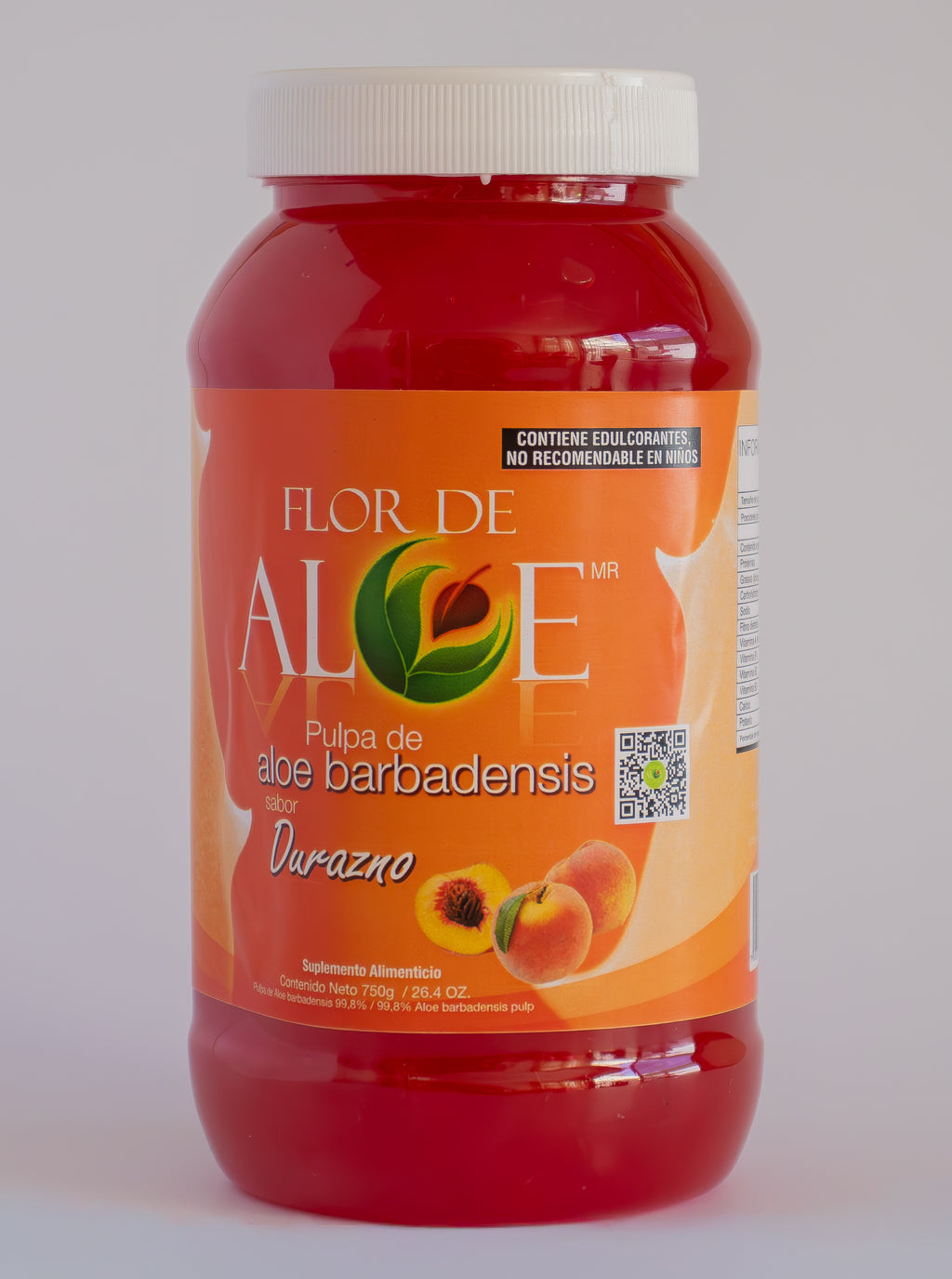 Pulpa de Aloe Vera Sabor Durazno Sin Azúcar 100% Sábila | Flor de Aloe