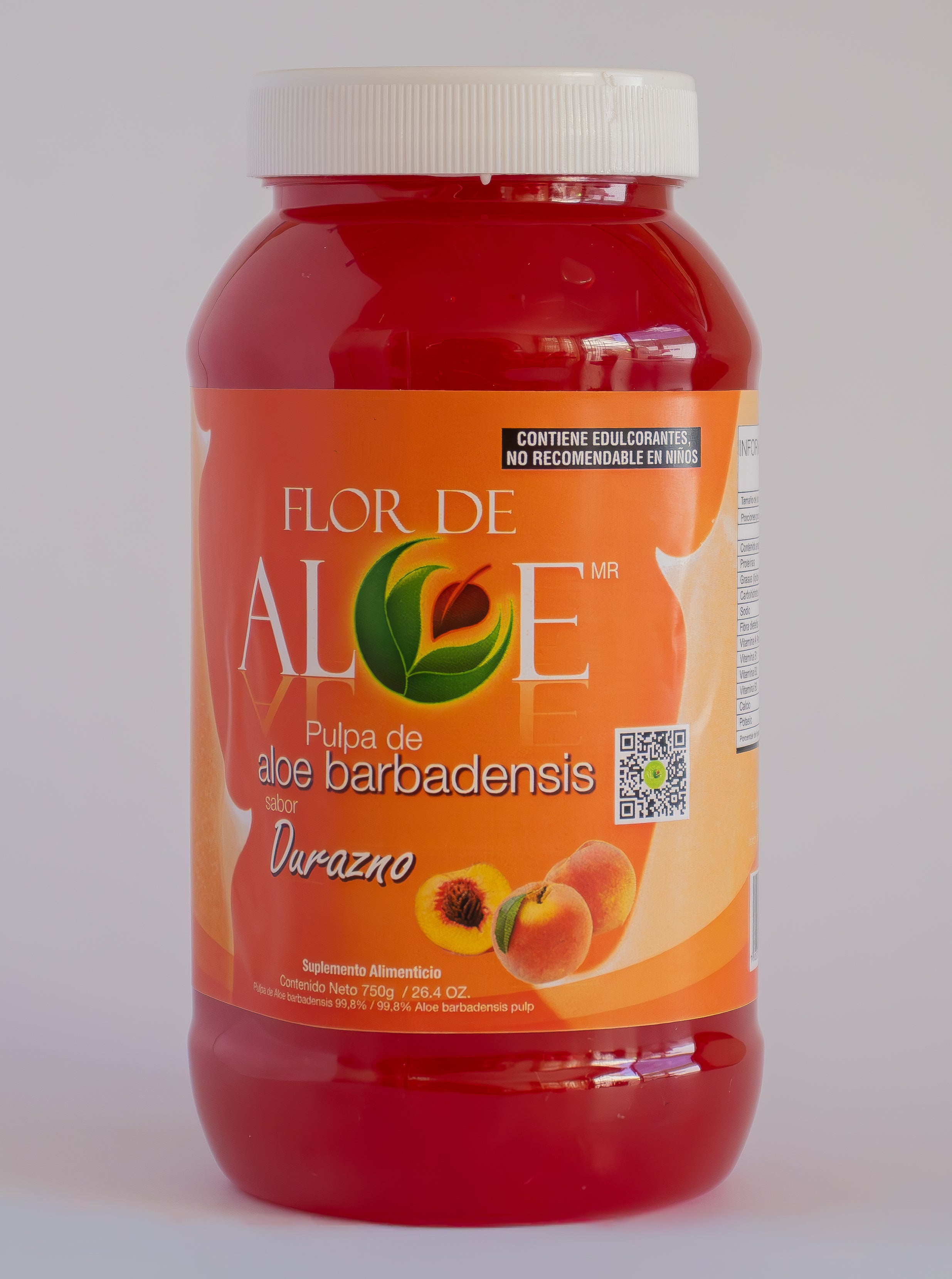 Pulpa de Aloe Vera Sabor Durazno Sin Azúcar 100% Sábila | Flor de Aloe