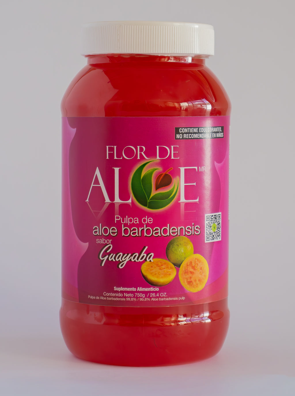 Pulpa de Aloe Vera Sabor Guayaba Sin Azúcar 99% Sábila | Flor de Aloe