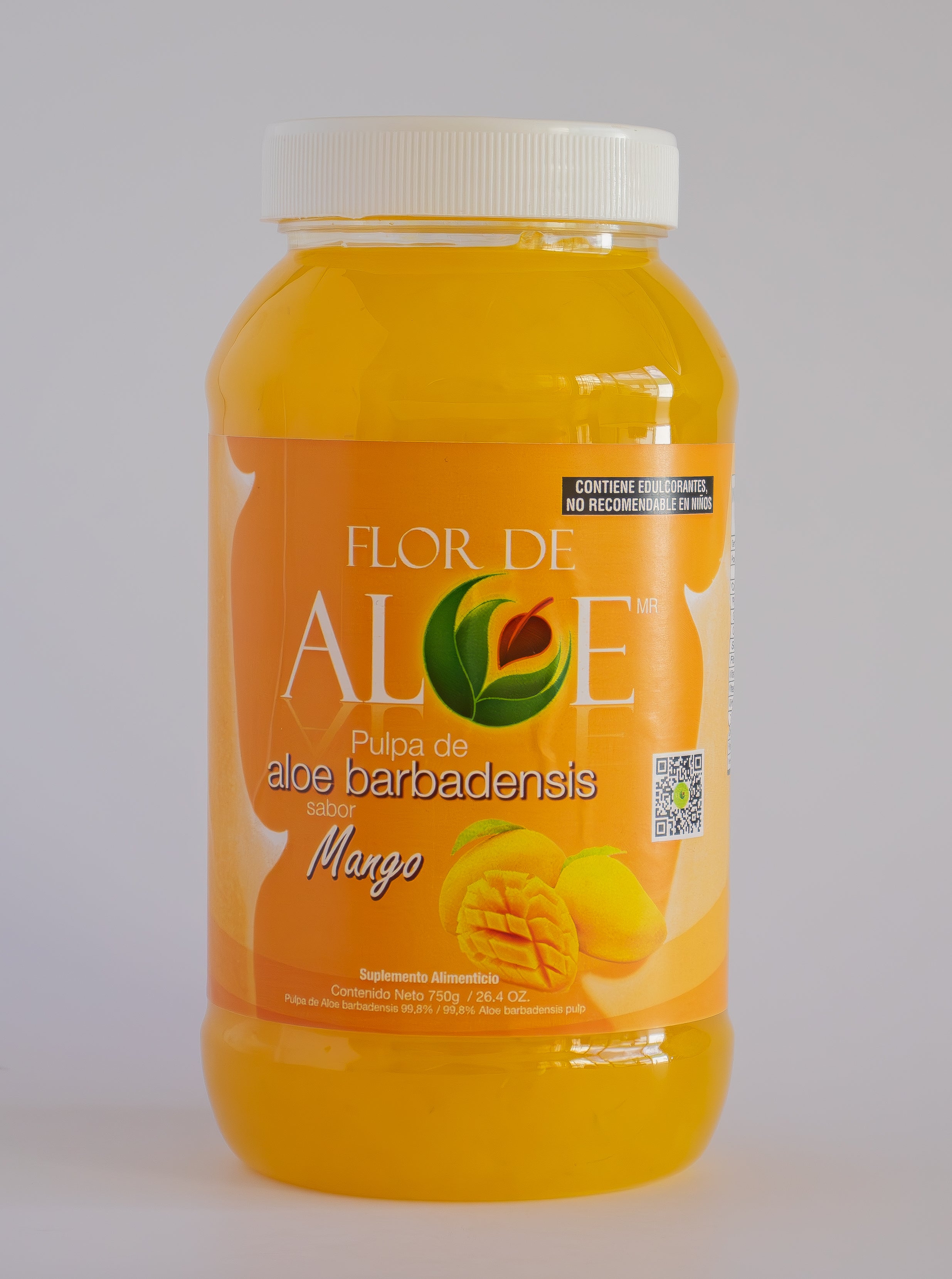Pulpa de Aloe Vera Sabor Mango Sin Azúcar 99% Sábila | Flor de Aloe