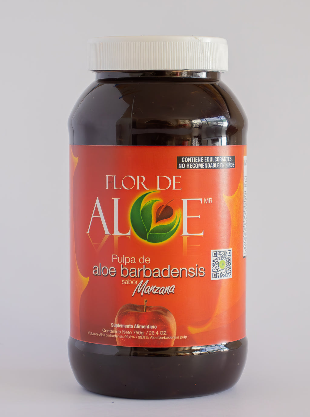 Pulpa de Aloe Vera Sabor Manzana Sin Azúcar 99% Sábila | Flor de Aloe