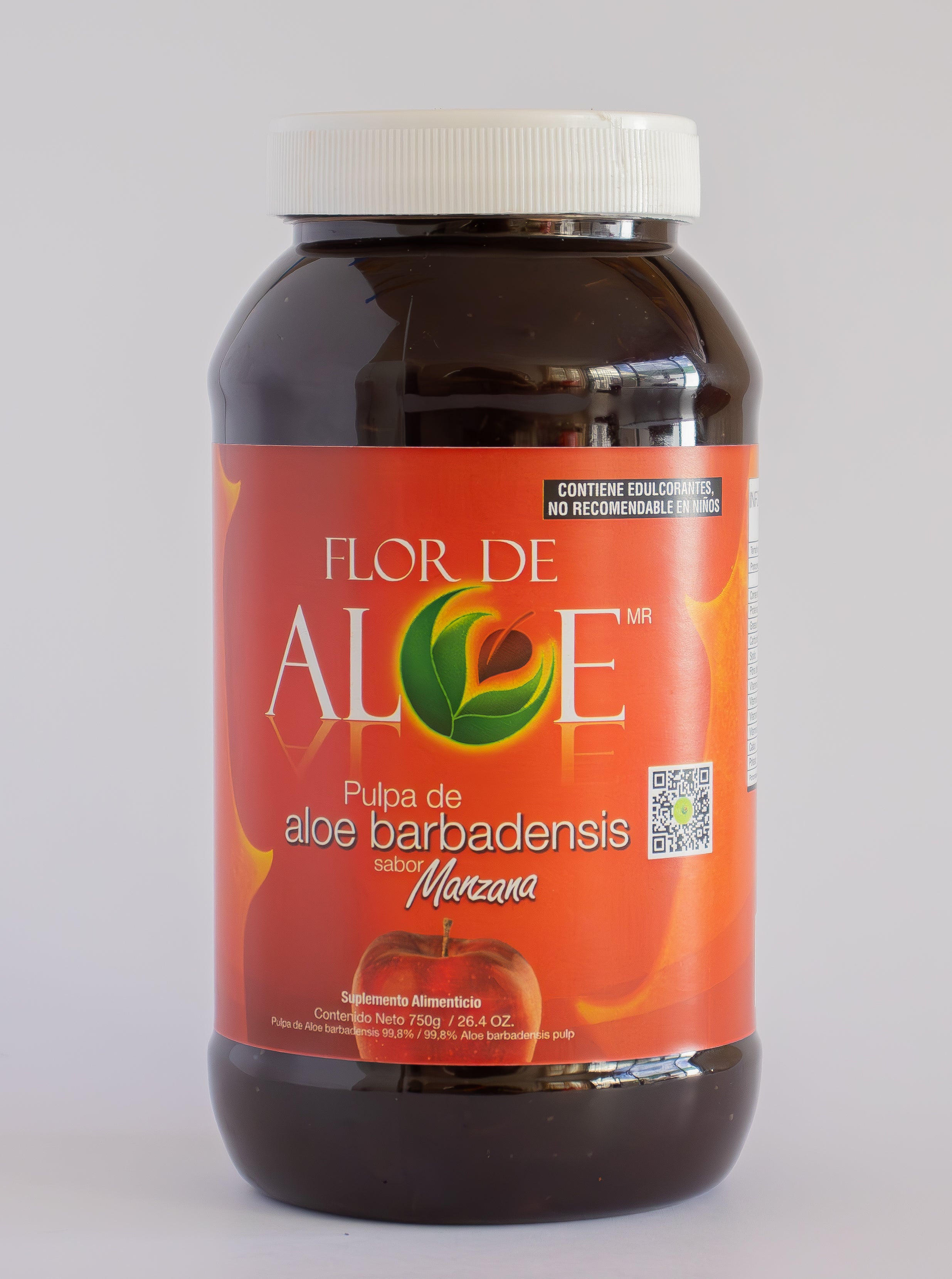 Pulpa de Aloe Vera Sabor Manzana Sin Azúcar 99% Sábila | Flor de Aloe