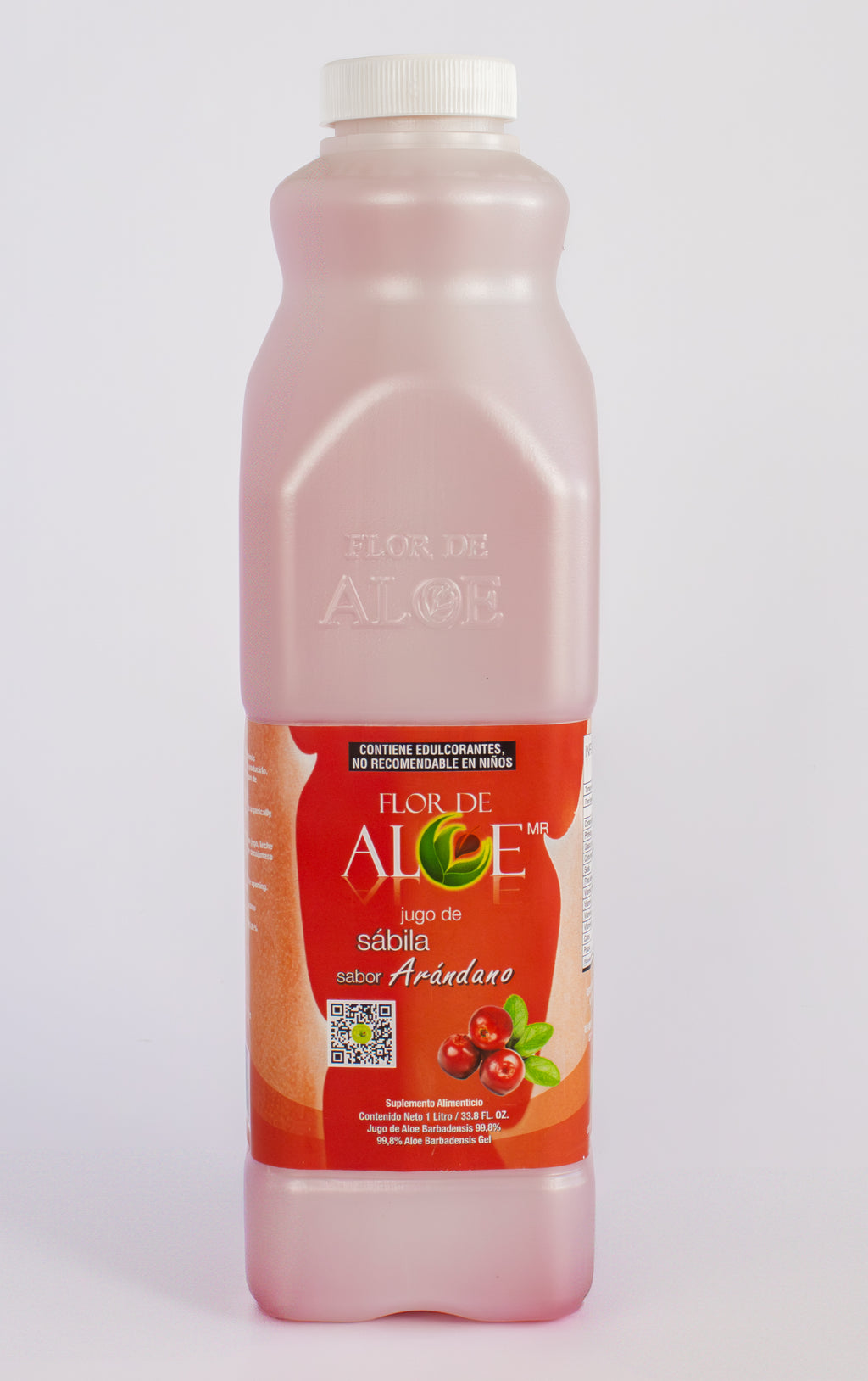 Jugo de Sábila sabor Arándano 99% Aloe Vera sin Azúcar 1 Litro | Flor de Aloe
