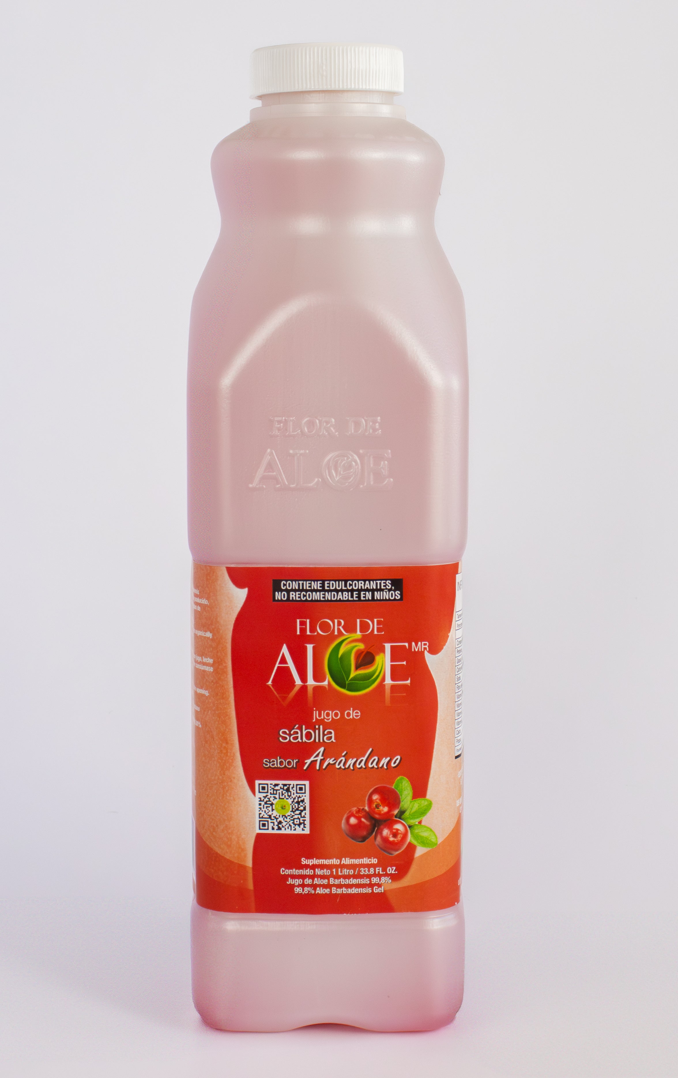 Jugo de Sábila sabor Arándano 99% Aloe Vera sin Azúcar 1 Litro | Flor de Aloe