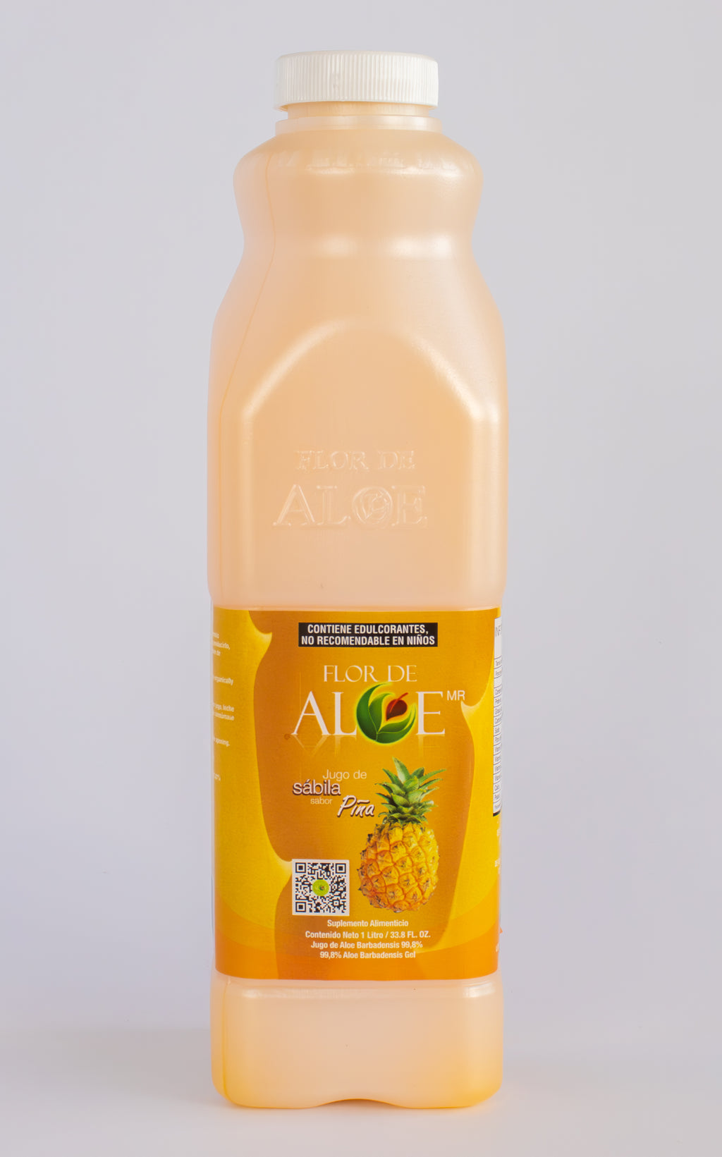 Jugo de Sábila sabor Piña 99% Aloe Vera sin Azúcar 1 Litro | Flor de Aloe