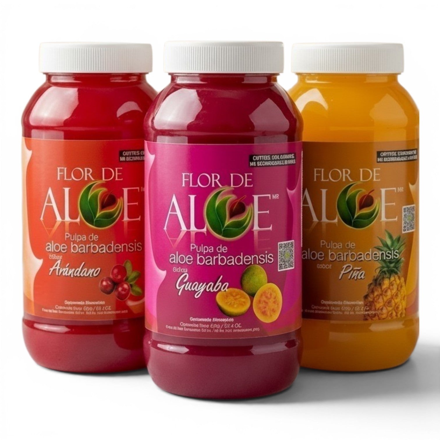 Pulpa de Aloe Vera 3 Pack sabores Arándano Guayaba y Piña | Flor de Aloe
