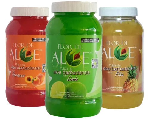 Frascos de Pulpa de Sábila de sabores